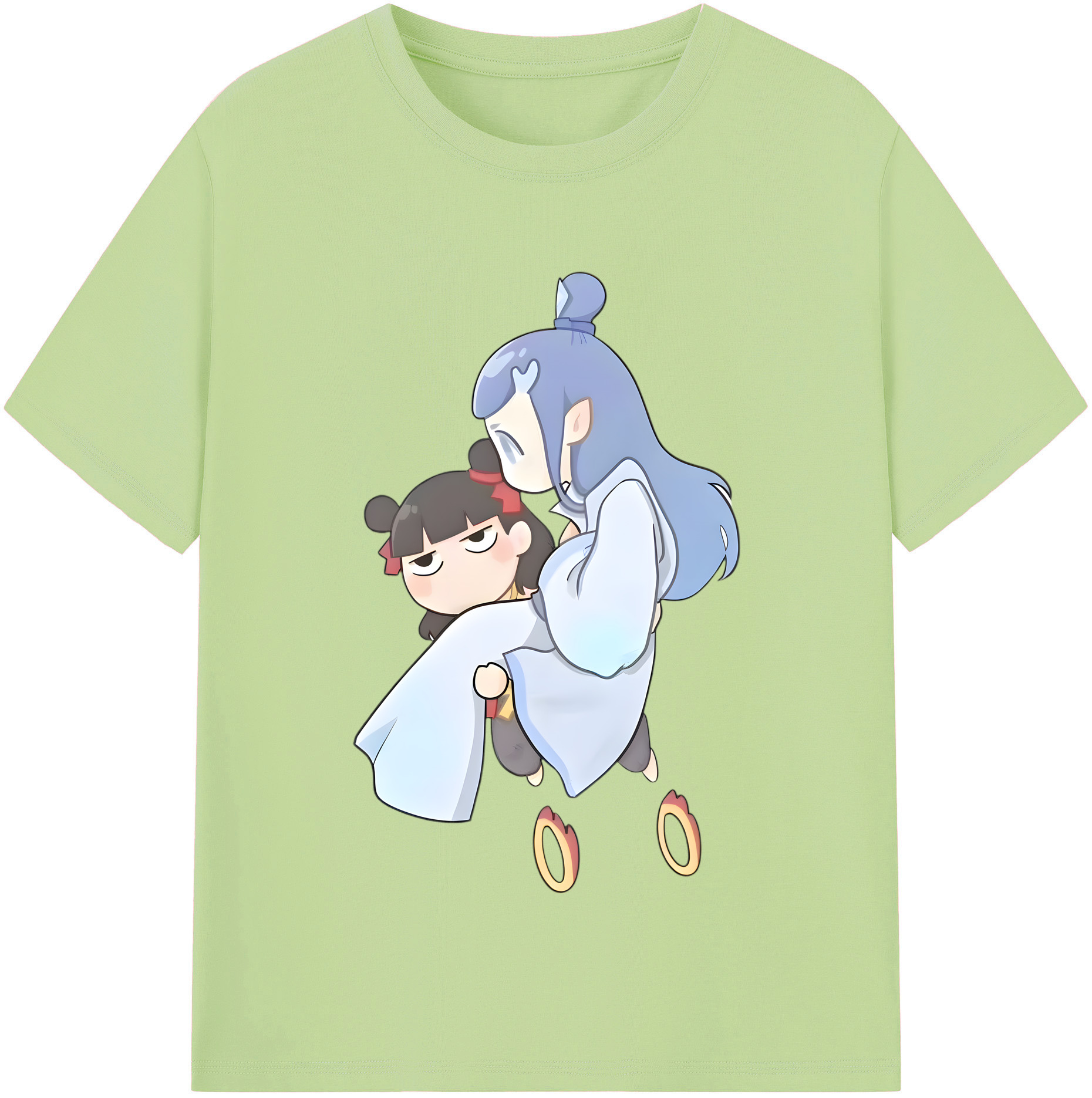 （画像用） Ne Zha 2 ナタ 魔童の大暴れ 綿100％半袖Tシャツ（フロントプリント）